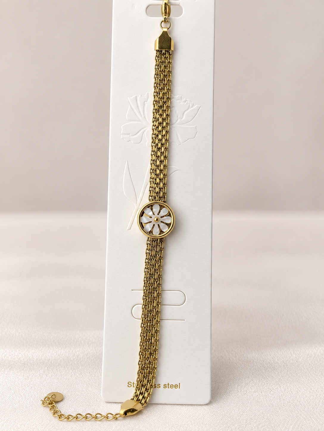 Floral chain bracelet