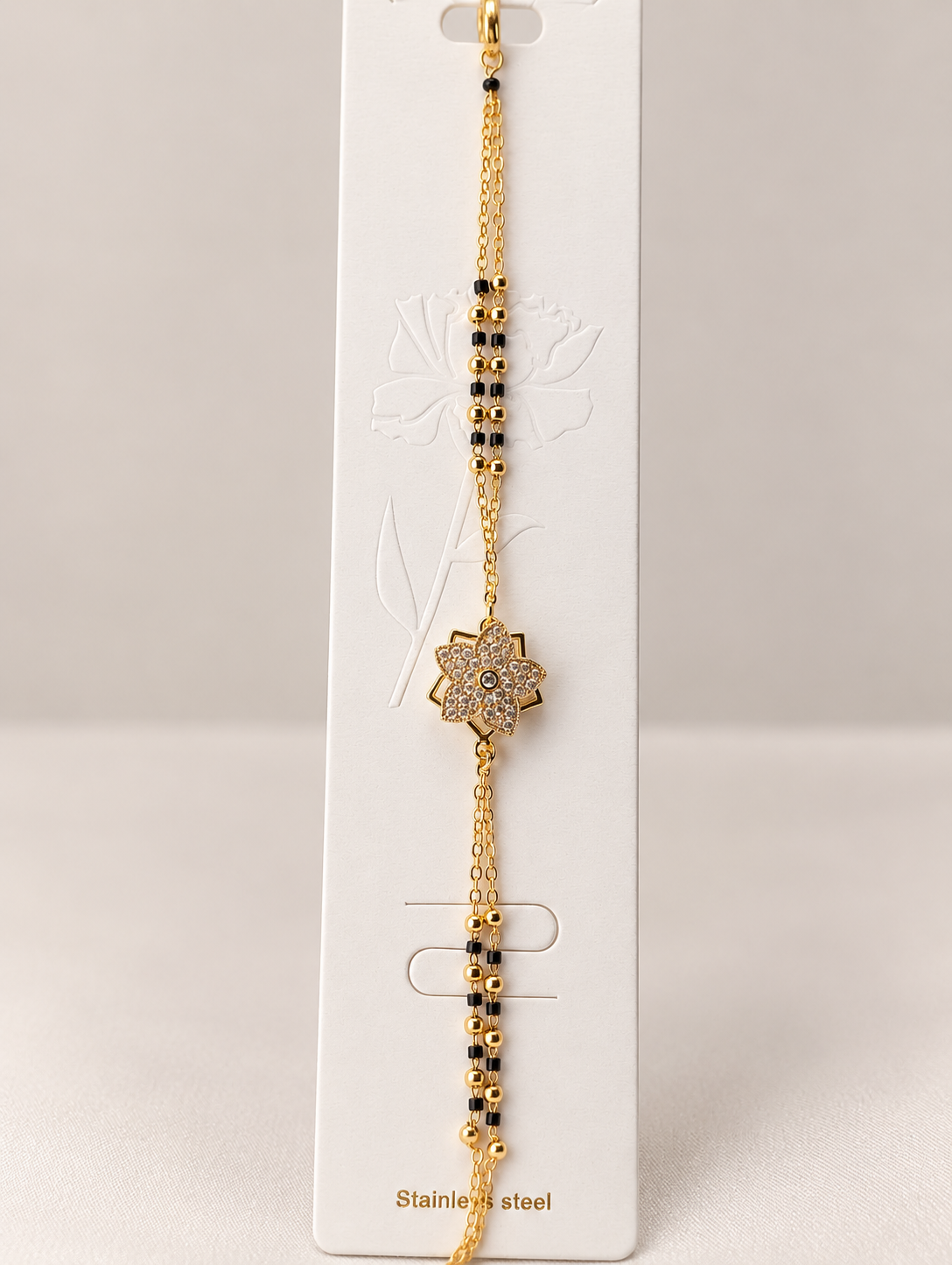 Black beads bracelet