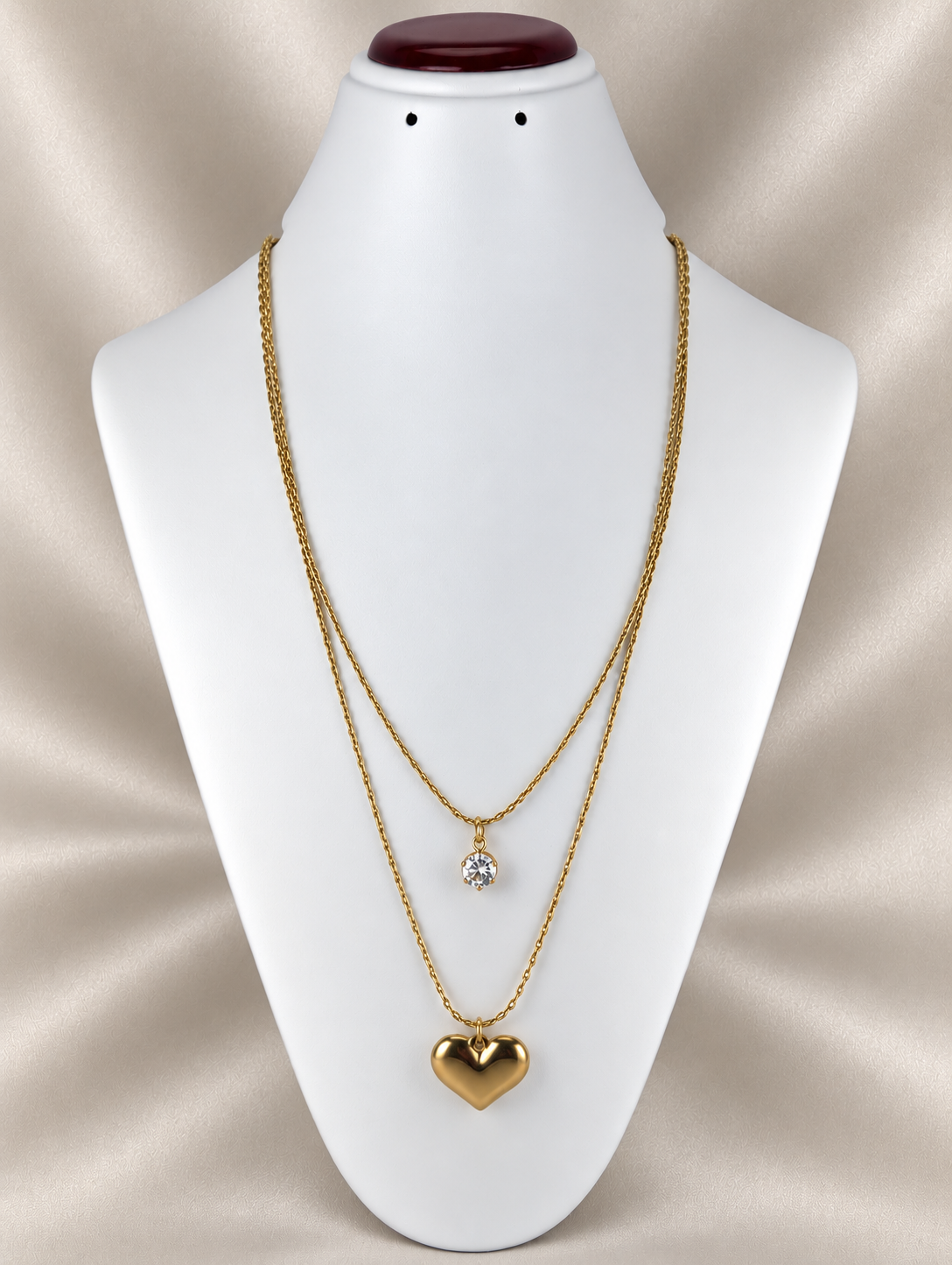 Double layer heart chain