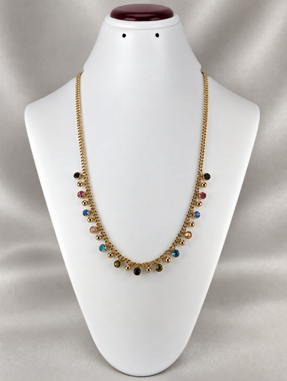 Multi stones Neck chain