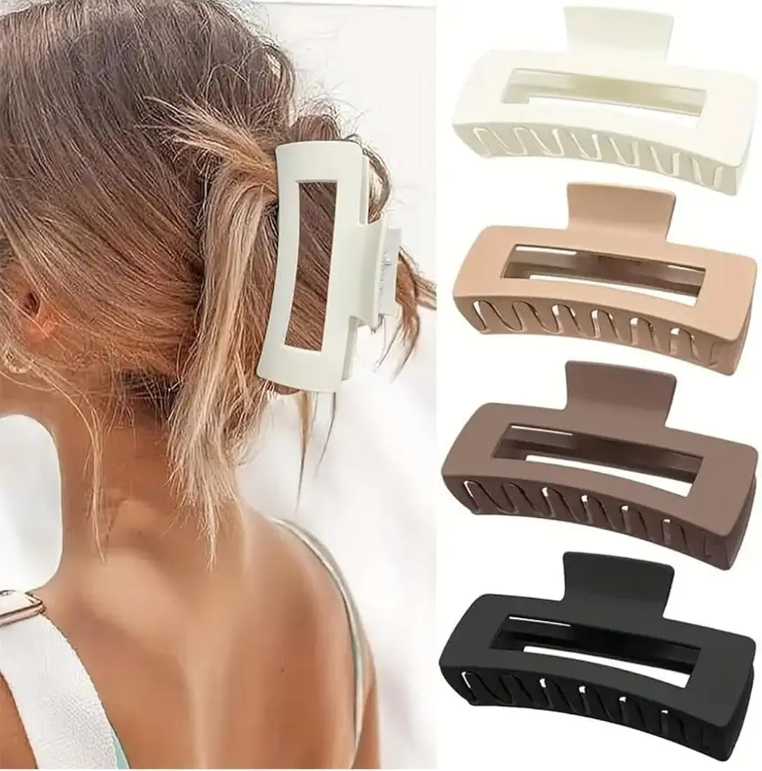 Rectangle matt hair clutcher (pack of 3)