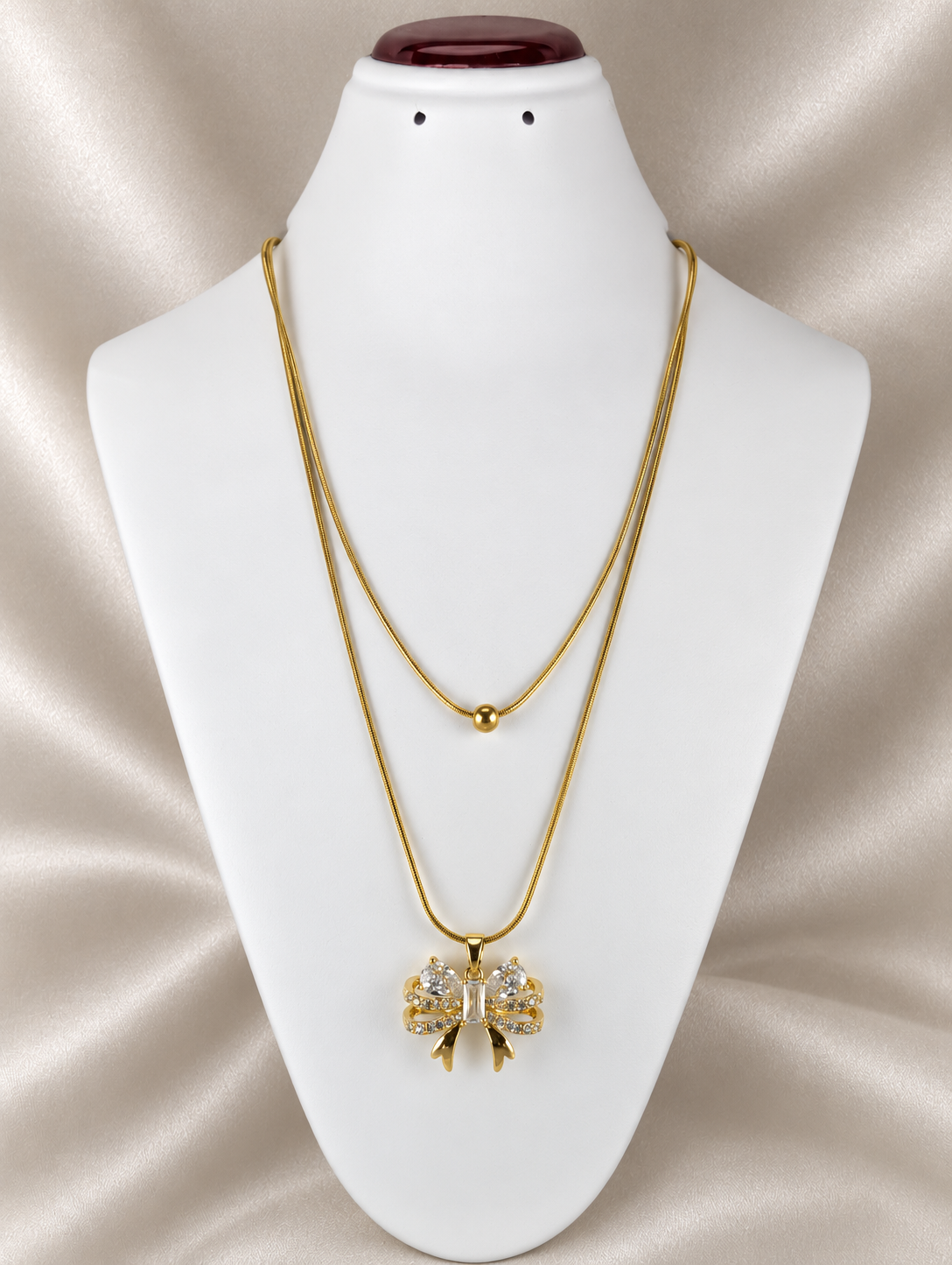Double layer neck chain
