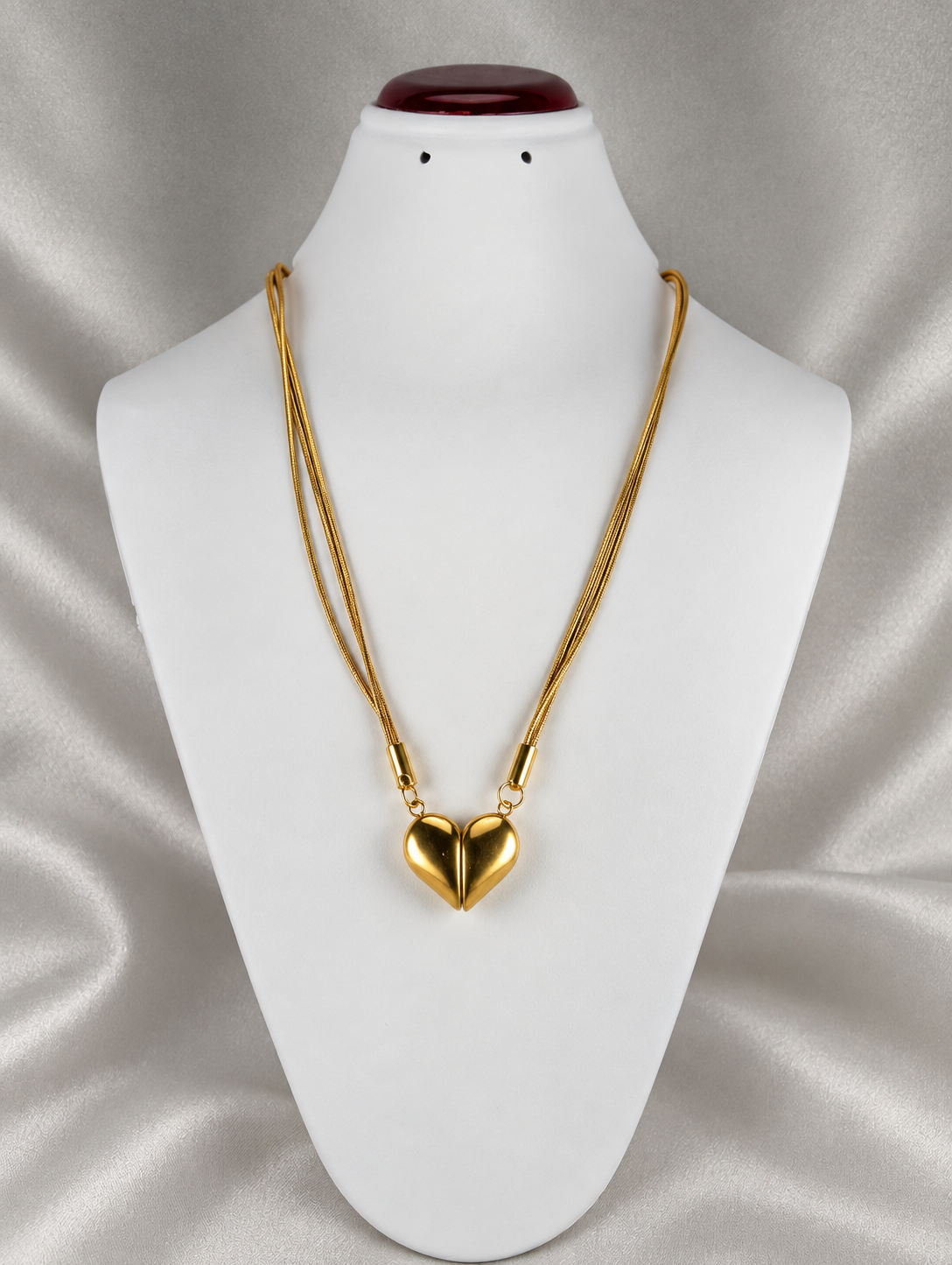 Magnet heart lock chain