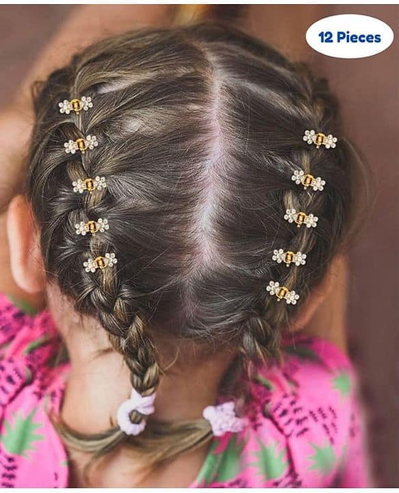 Small hair clips (12pcs straw)